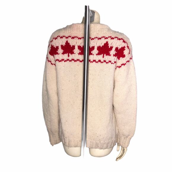 Handknit Canada Maple Leaf Sweater - Picture 3 of 4